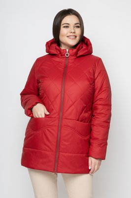 Стильная красная куртка женская с капюшоном 134 красный фото