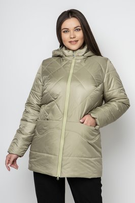Стильная куртка женская большие размеры Украина 134 оливка фото
