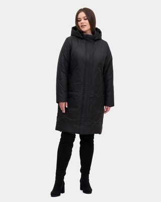 Женская черная демисезонная куртка стильная 71 чёрный фото