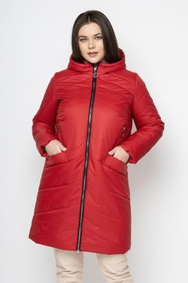 Женская куртка от производителя больших размеров 130 красный фото