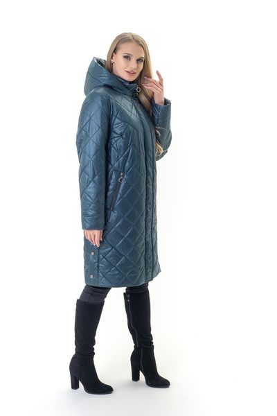 Женская длинная куртка больших размеров весна осень 116 малахит фото