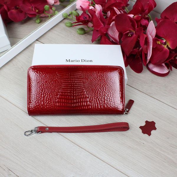 Жіночий гаманець з натуральної шкіри К172 червоний фото